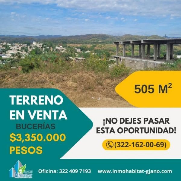 ¡ATENCIÓN INVERSIONISTAS! TERRENO EN VENTA EN BUCERÍAS CON VISTA PANORÁMICA