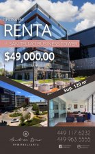 AMPLIA OFICINA EN RENTA EN SAN TELMO BUSINESS TOWER EN EL PISO TRES DE LA TORRE DOS