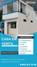 Casa en Venta en FRACCIONAMIENTO AMÉRICAS III Chetumal, Quintana Roo