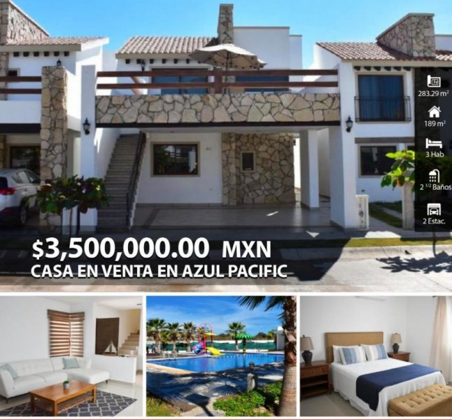 Foto Casa en Venta en Fracc. Azul Pacífico, Mazatlán, Sinaloa - $ 3.500.000 - CAV279604 - BienesOnLine