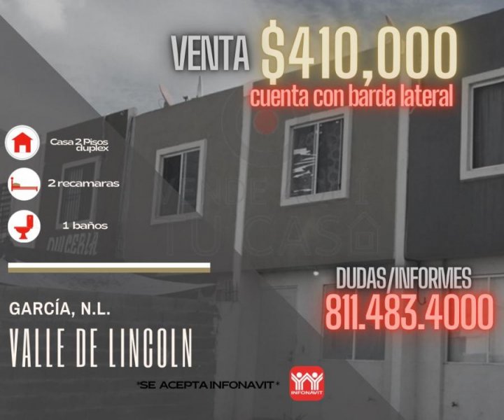 Foto Casa en Venta en VALLE DE LINCOLN, García, Nuevo Leon - $ 410.000 - CAV315991 - BienesOnLine