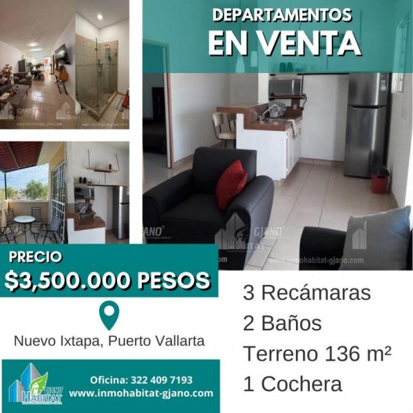 DEPARTAMENTOS EN VENTA – NUEVO IXTAPA, PUERTO VALLARTA, JALISCO