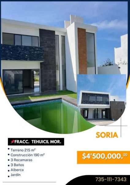 Casa en Venta en  Atlatlahucan, Morelos