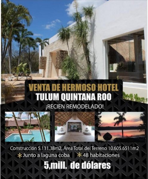 Hotel en Venta en  Tulum, Quintana Roo