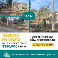 ¡TERRENO EN VENTA EN PUERTO VALLARTA – COL. EL COLORADO CENTRO!