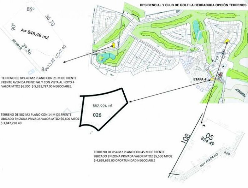 Foto Terreno en Venta en RESIDENCIAL LA HERRADURA Y CLUB DE GOLF, Monterrey, Nuevo Leon - $ 7.580.000 - TEV109949 - BienesOnLine