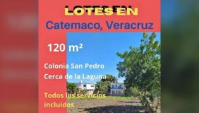 Terreno en Venta en Don Pedro Catemaco, Veracruz
