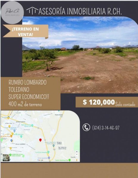 Terreno en venta al sur de la ciudad 