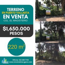 Terreno en Venta en EL MAGISTERIO Puerto Vallarta, Jalisco