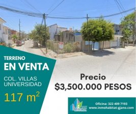 Terreno en Venta en VILLAS UNIVERSIDAD Puerto Vallarta, Jalisco