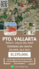 Terreno en Venta en Fraccionamiento Valle del Mar Puerto Vallarta, Jalisco