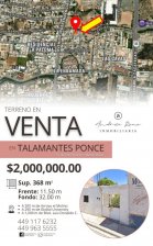 TERRENO HABITACIONAL EN VENTA EN TALAMANTES PONCE EN EL NORTE