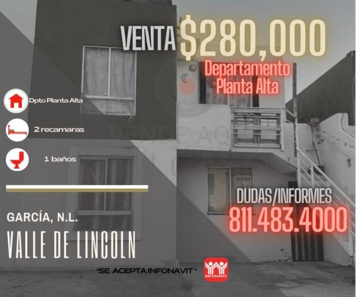 Departamento en Venta en valle de lincoln García, Nuevo Leon